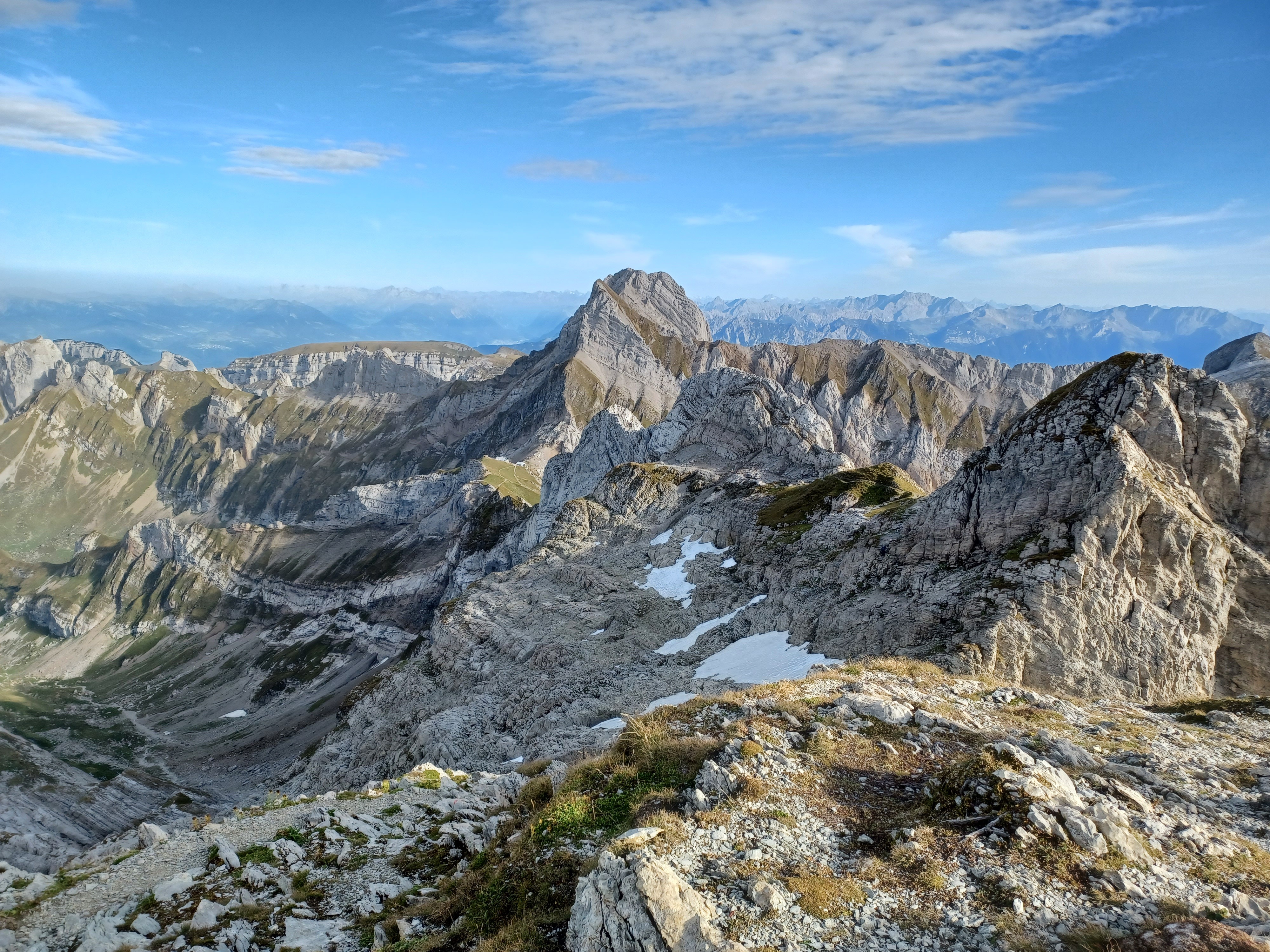 Altmann from along connecting ridge with Säntis
