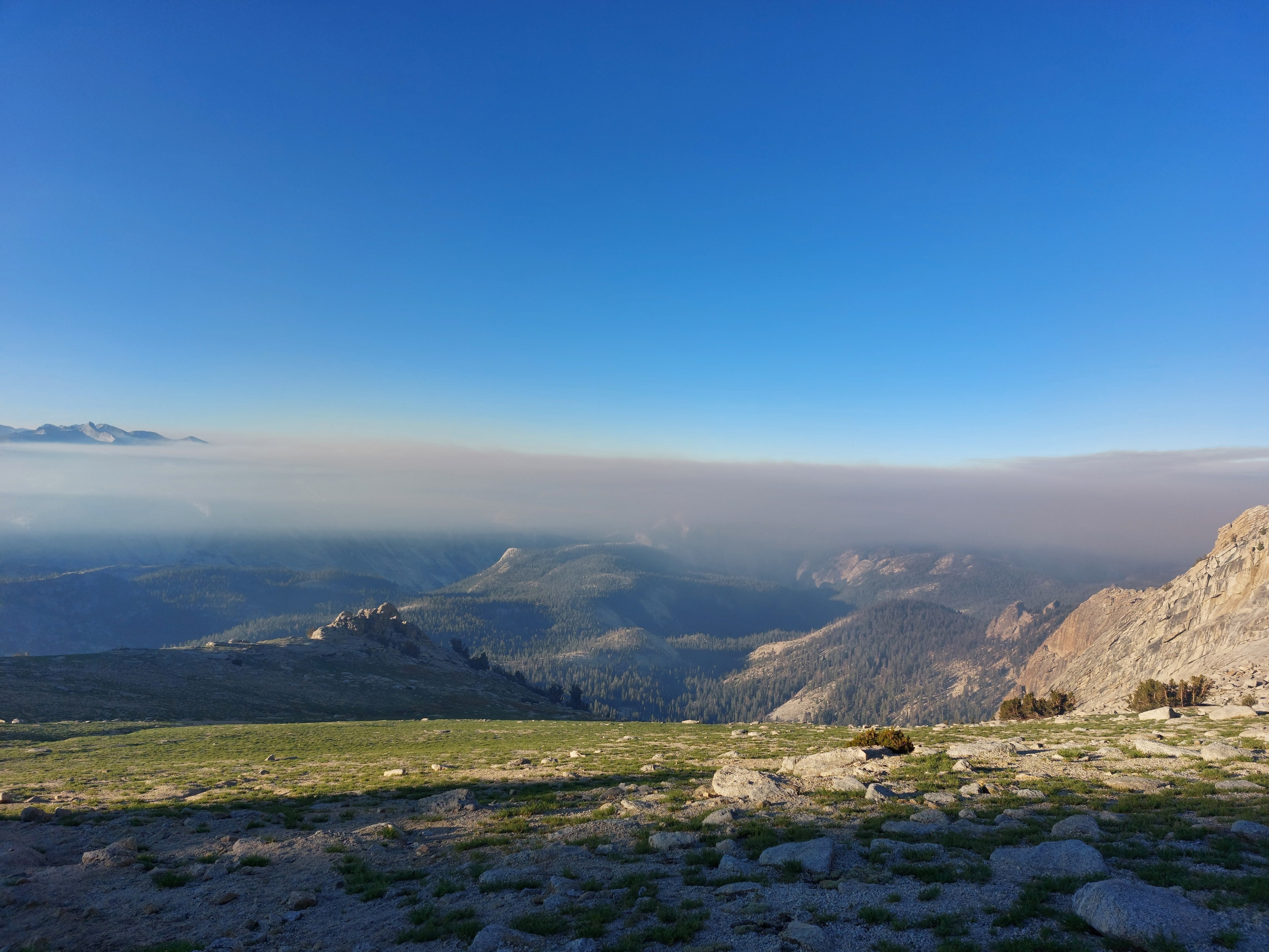 Yosemite valley buried in smoke