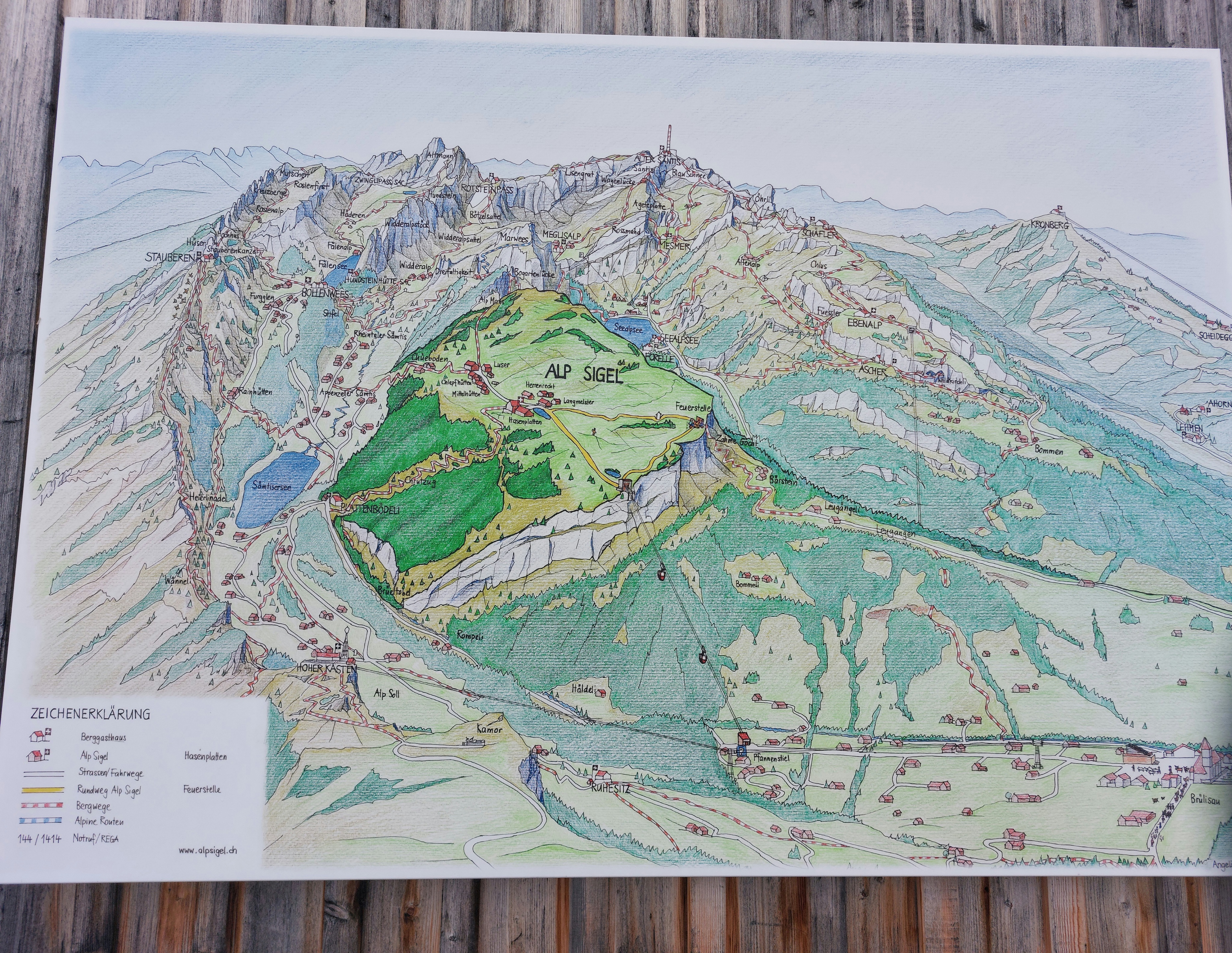 Map of Alpstein massif