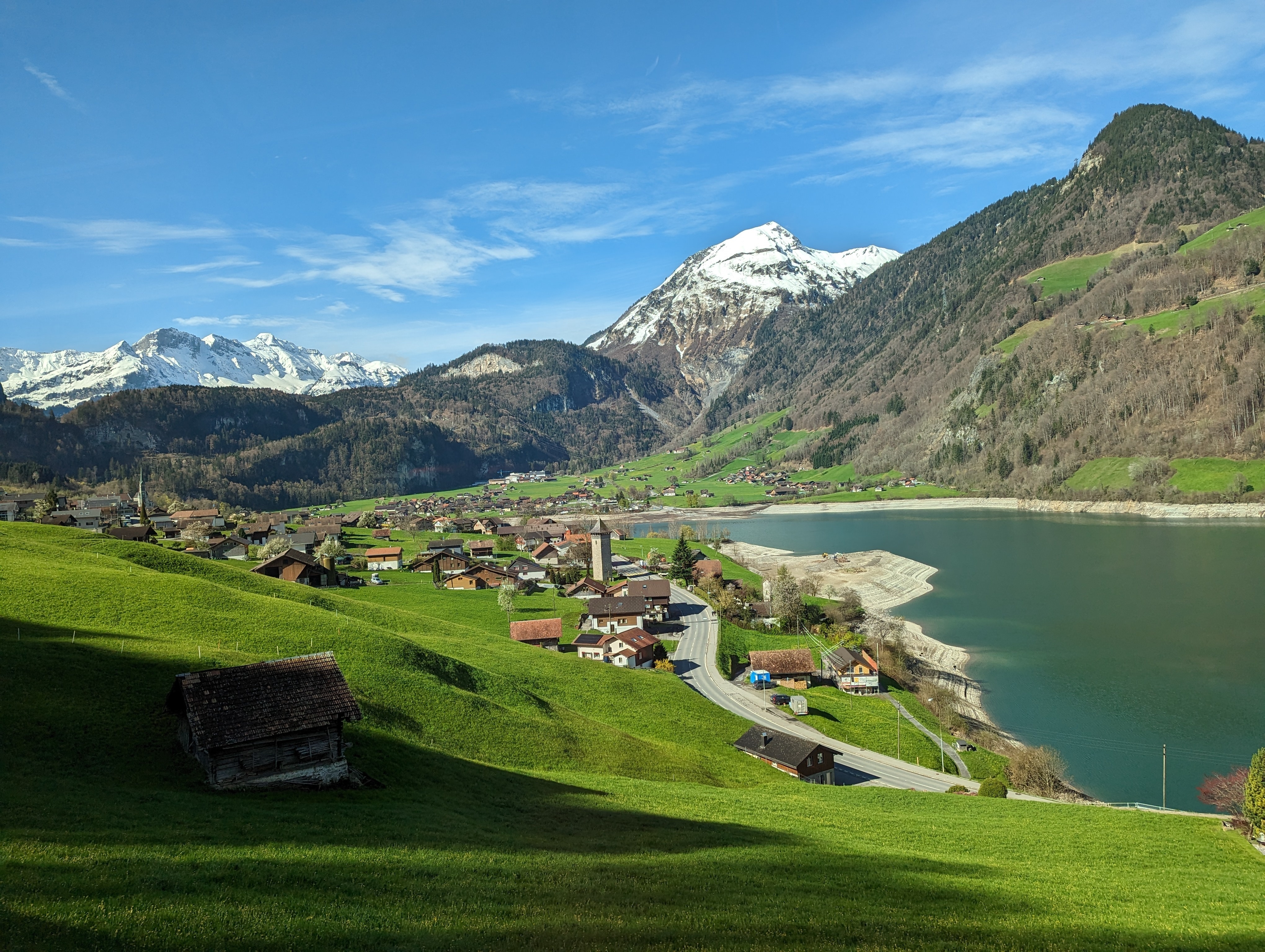 View from train passing Lungerersee