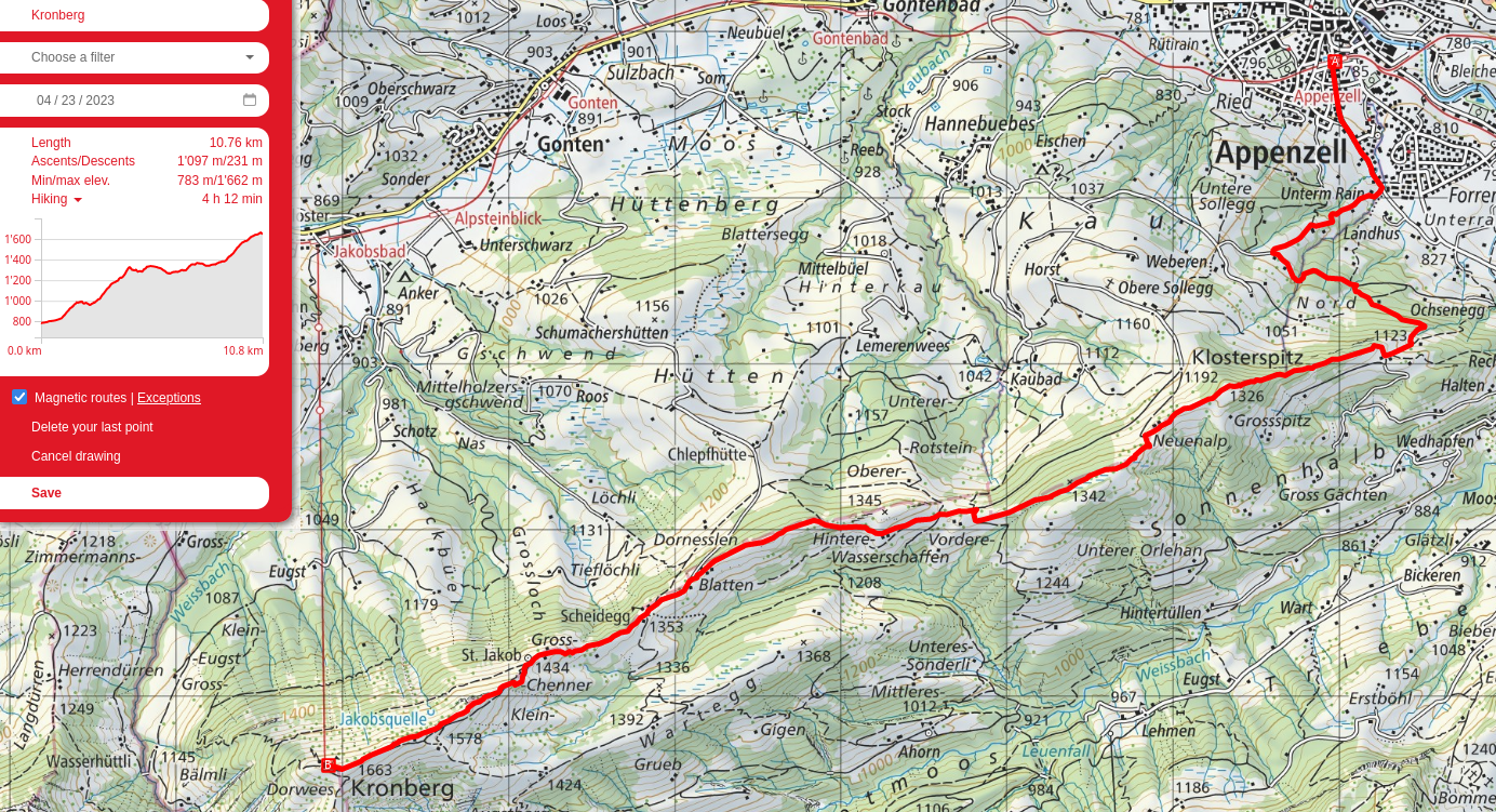 Kronberg route map