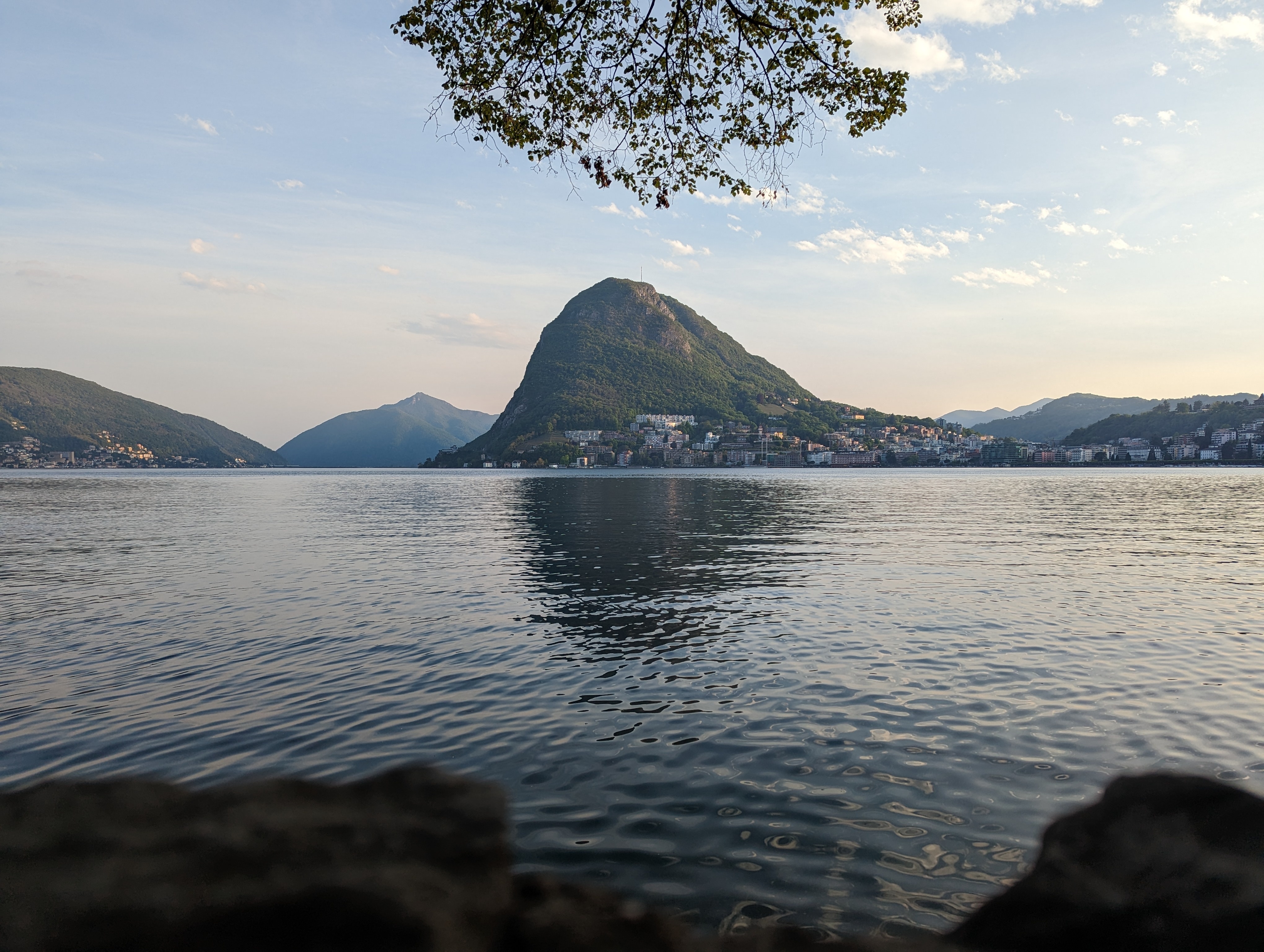 San Salvatore from shores of Lugano