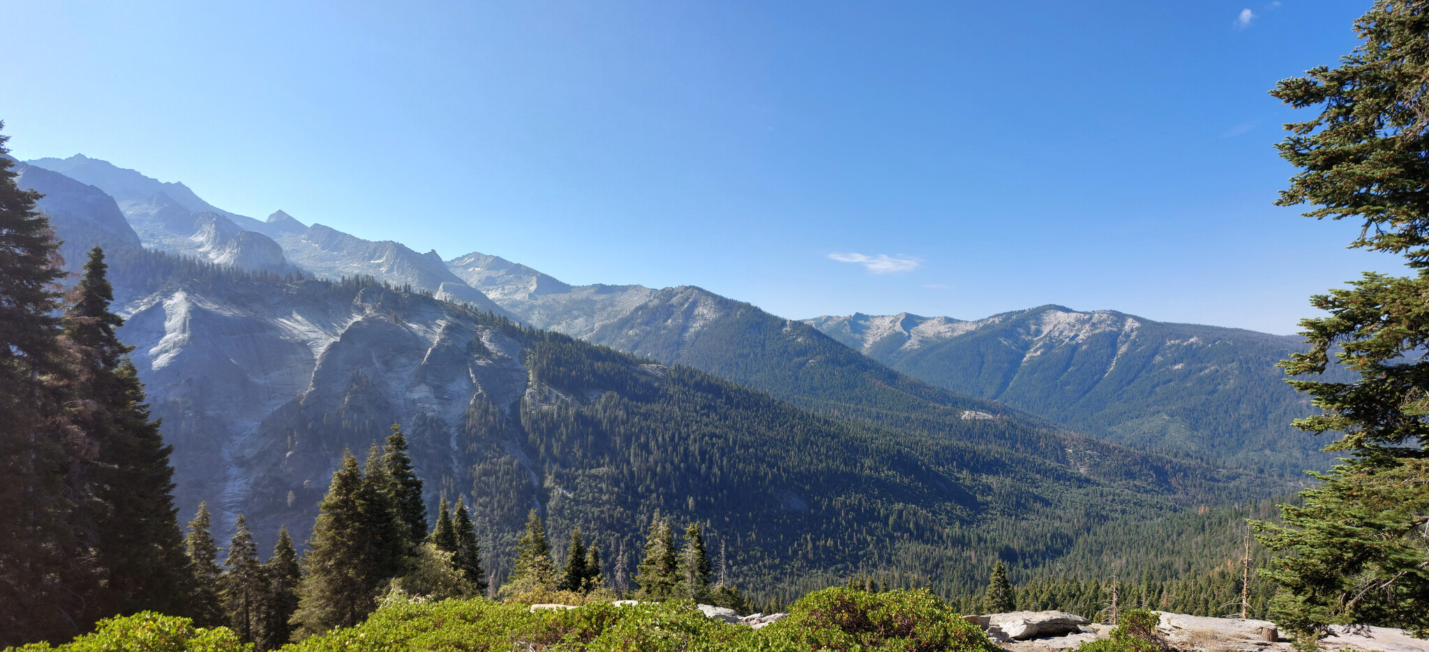 Mountains and valley looking south from Bearpaw High Sierra Camp