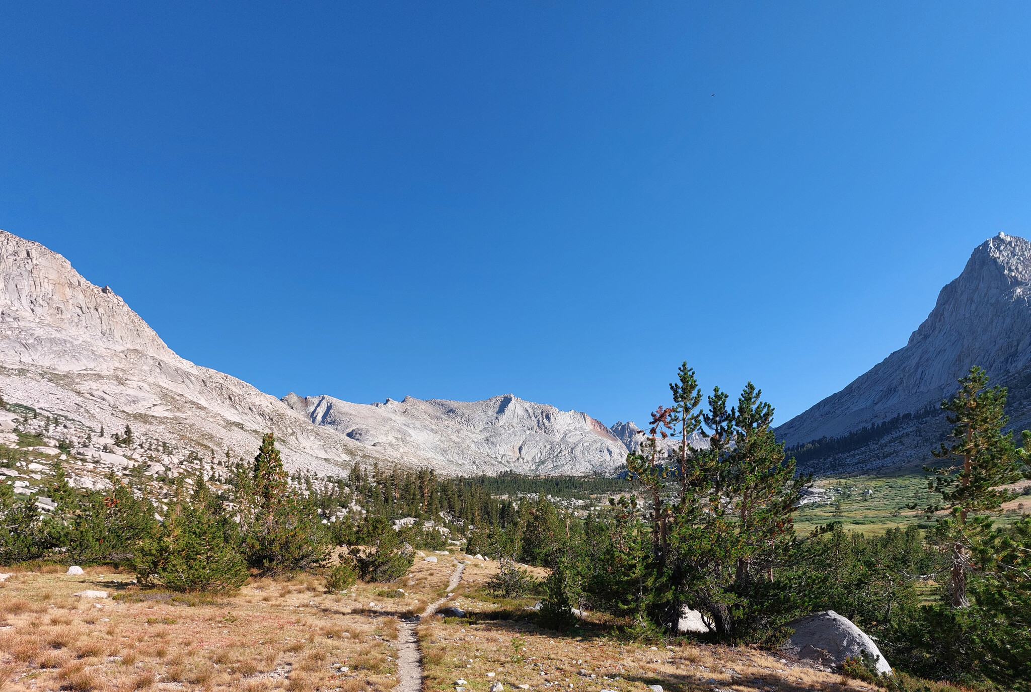 Swoopy valley, facing back north